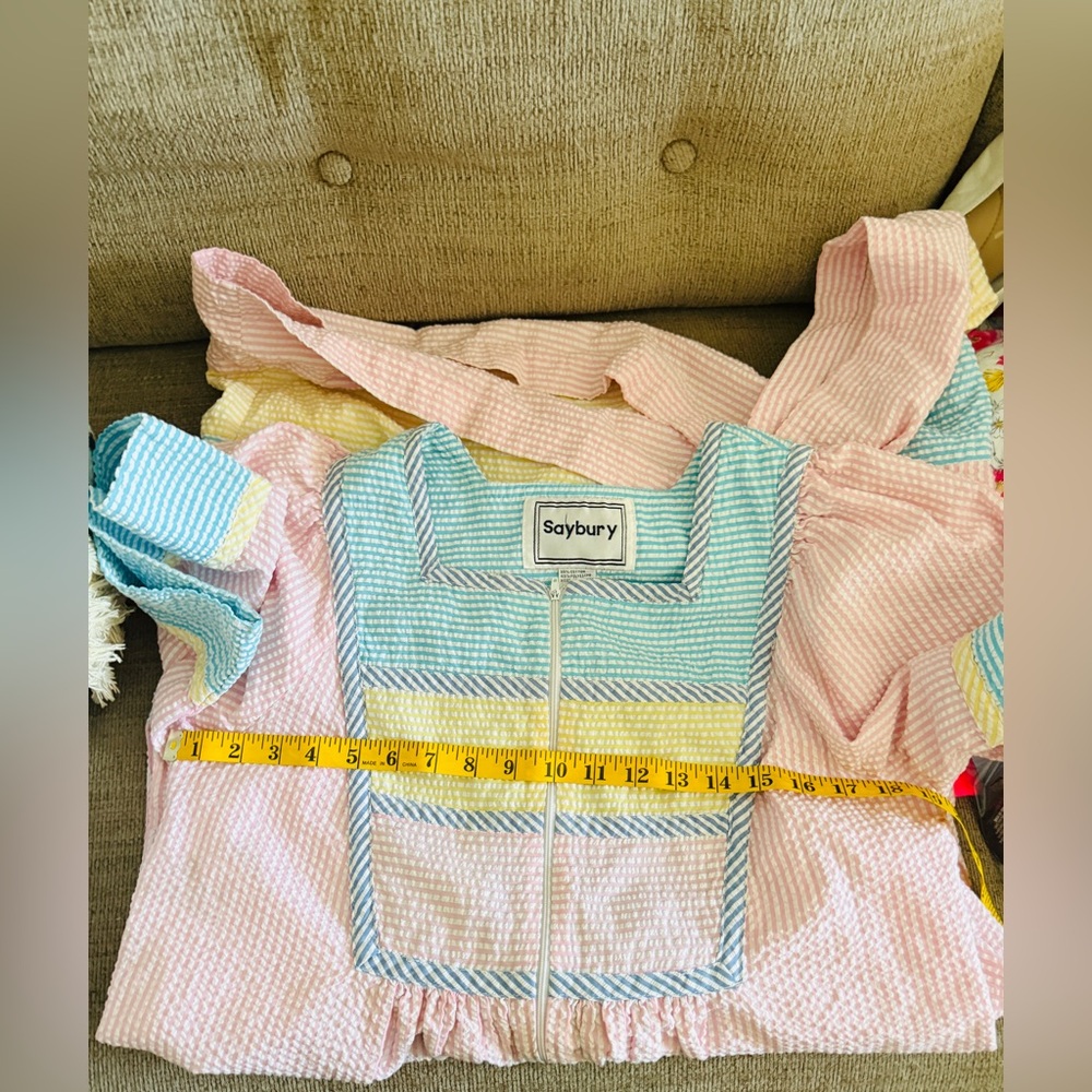 Vintage 1980’s Housecoat Seersucker Pastels Saybury.
#oo1 - Picture 6 of 6